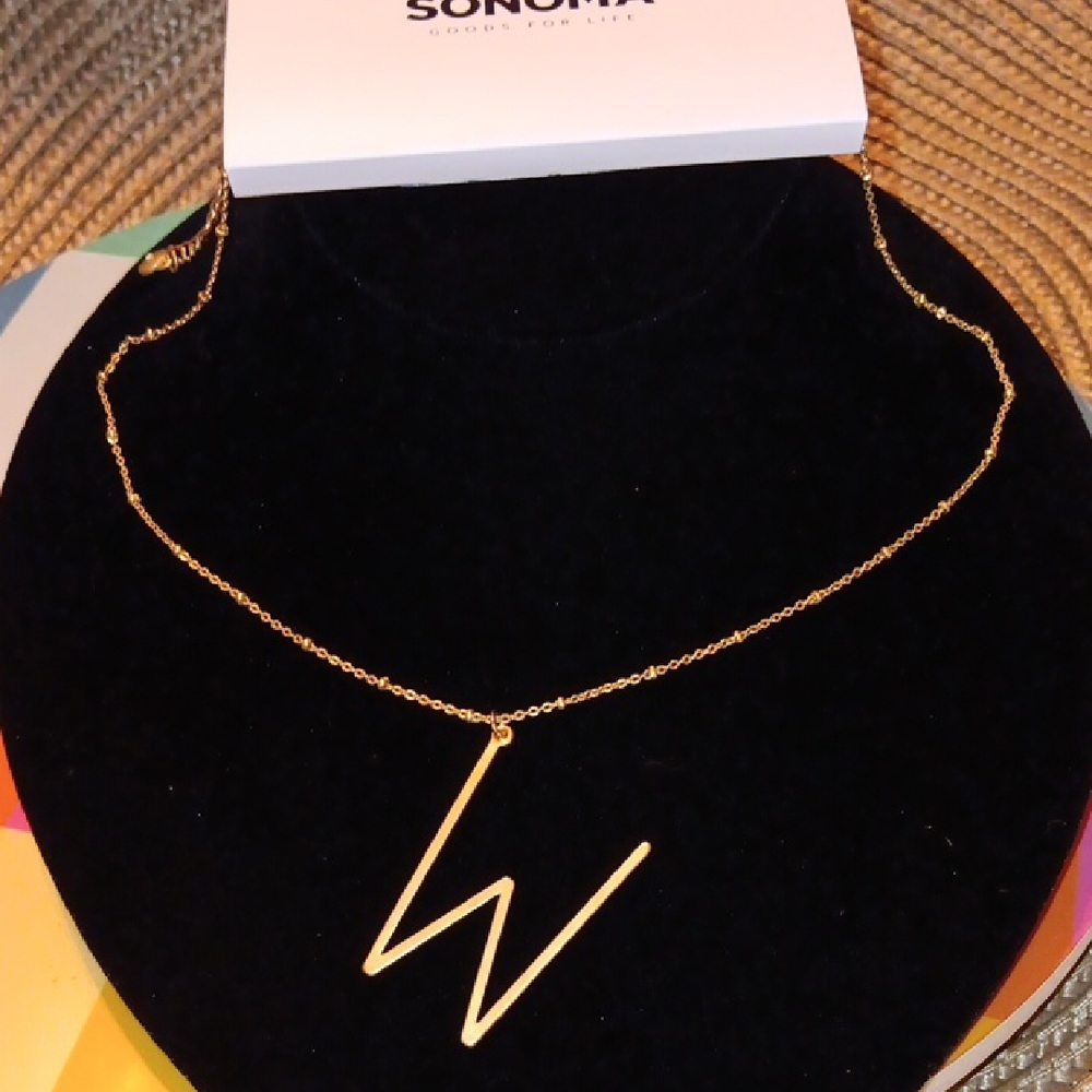 Sonoma W Gold Letter Necklace (C)